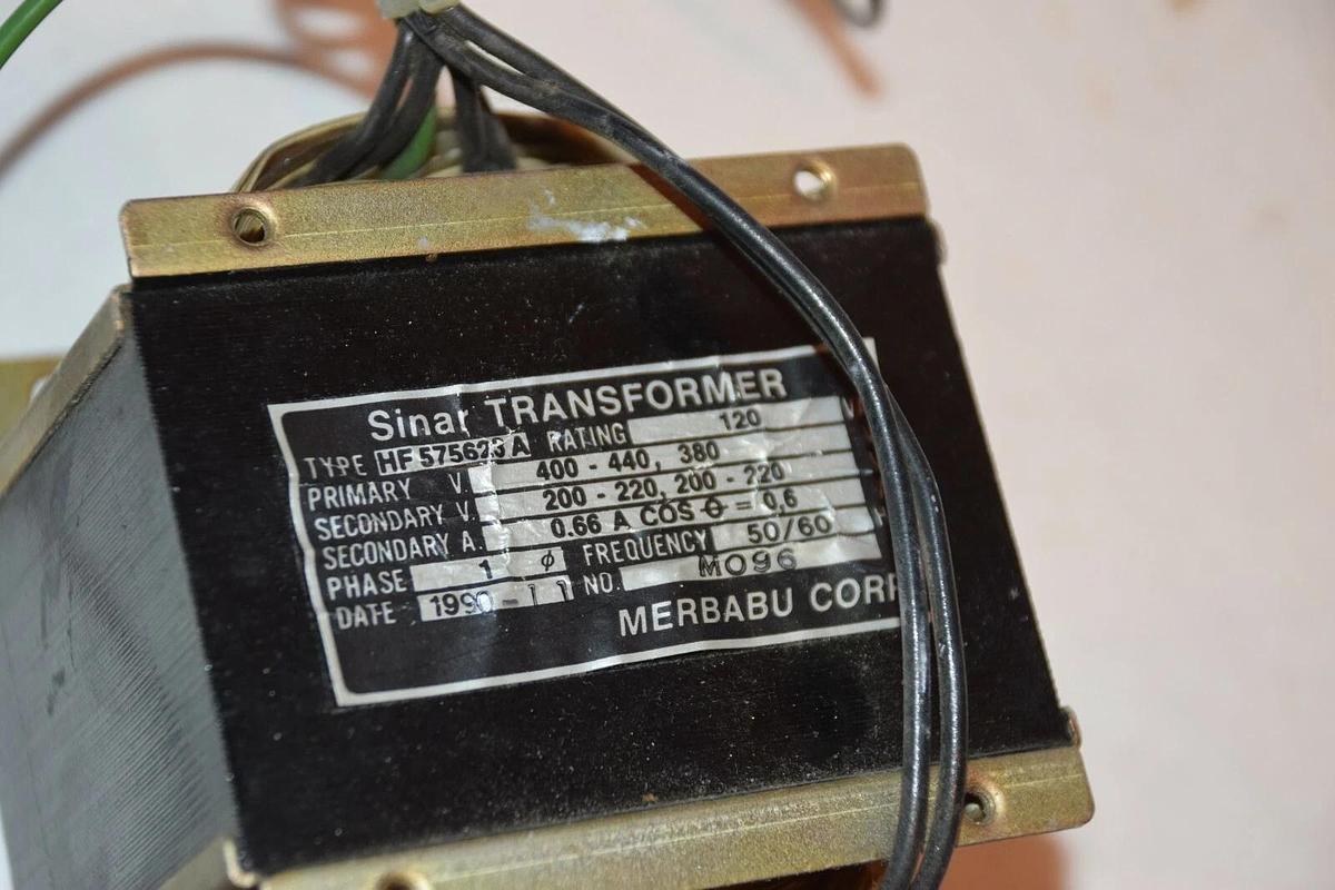 Used SINAR HF575623A 120VA PRI 400V SEC 200V 0.6AMP 1PHASE TRANSFORMER
