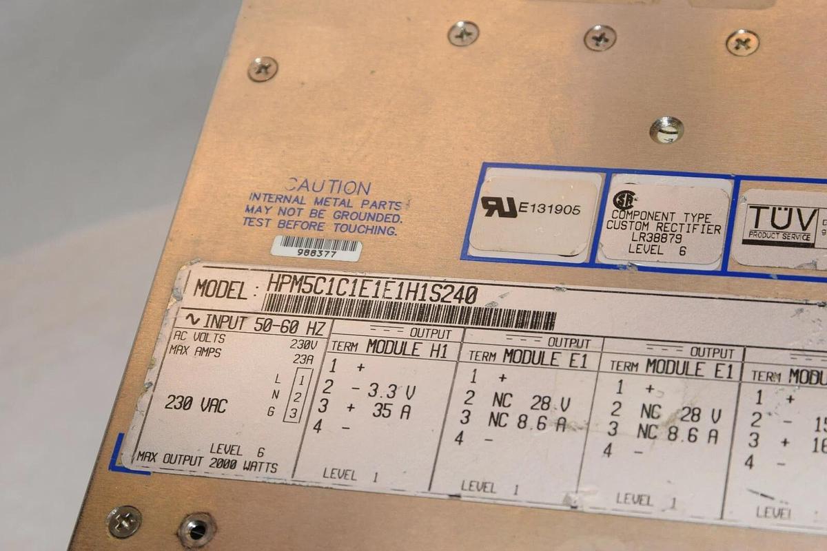 Used POWER-ONE HPM5C1C1E1E1H1S240 3.3-28-28-15-15V , 35-8.6-8.6-16-16A Power Supply
