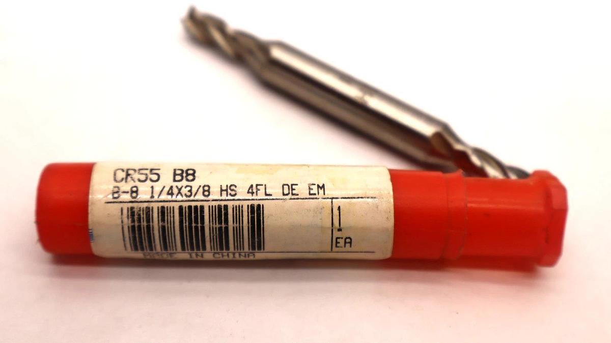 (NEW) PRO CUT II CR55 B8 B-8 1/4" x 3/8" HS 4FL DE EM Two Flute Double End Mill