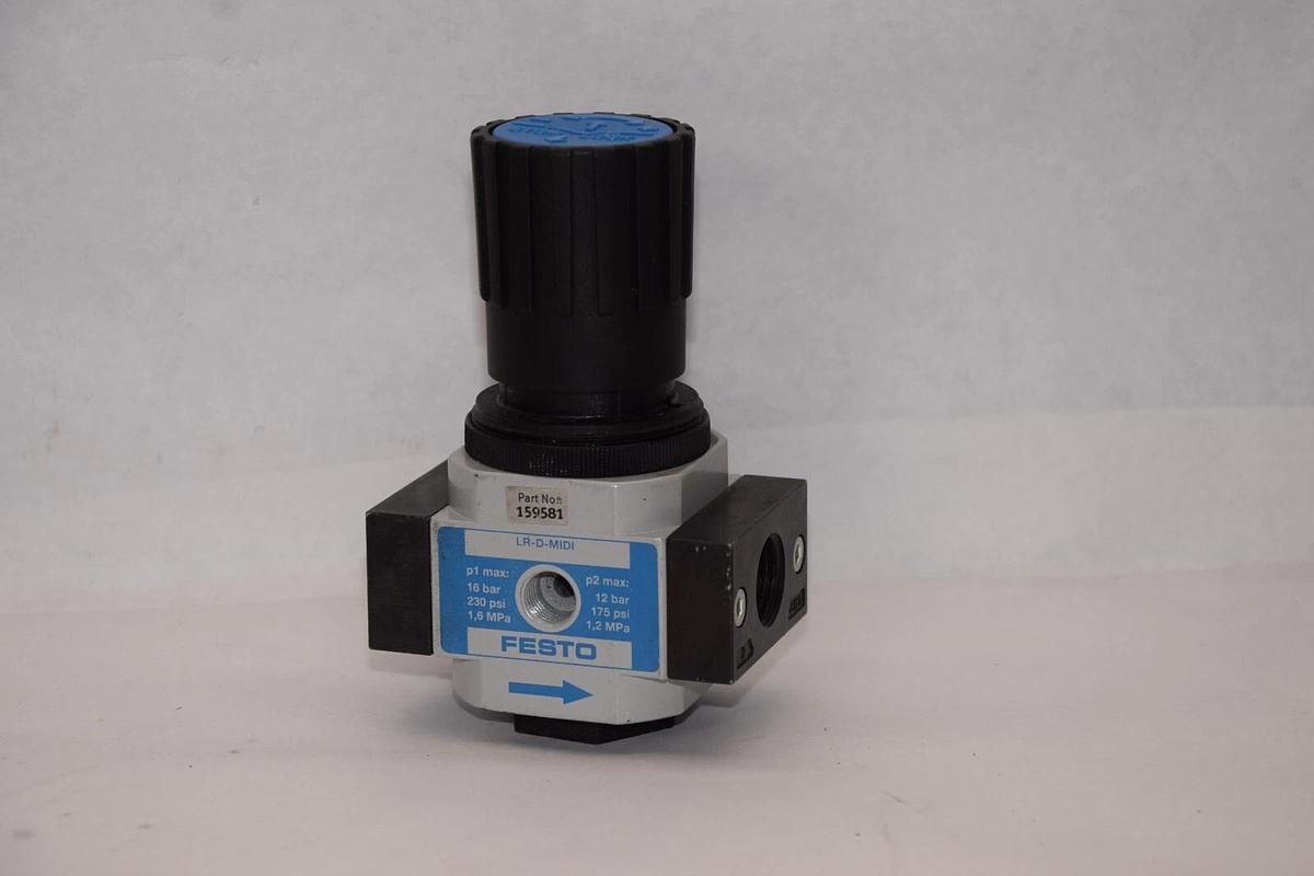 (NEW) FESTO 159581 LR-D-MIDI 12/16 bar 230/175 psi Pressure Regulator