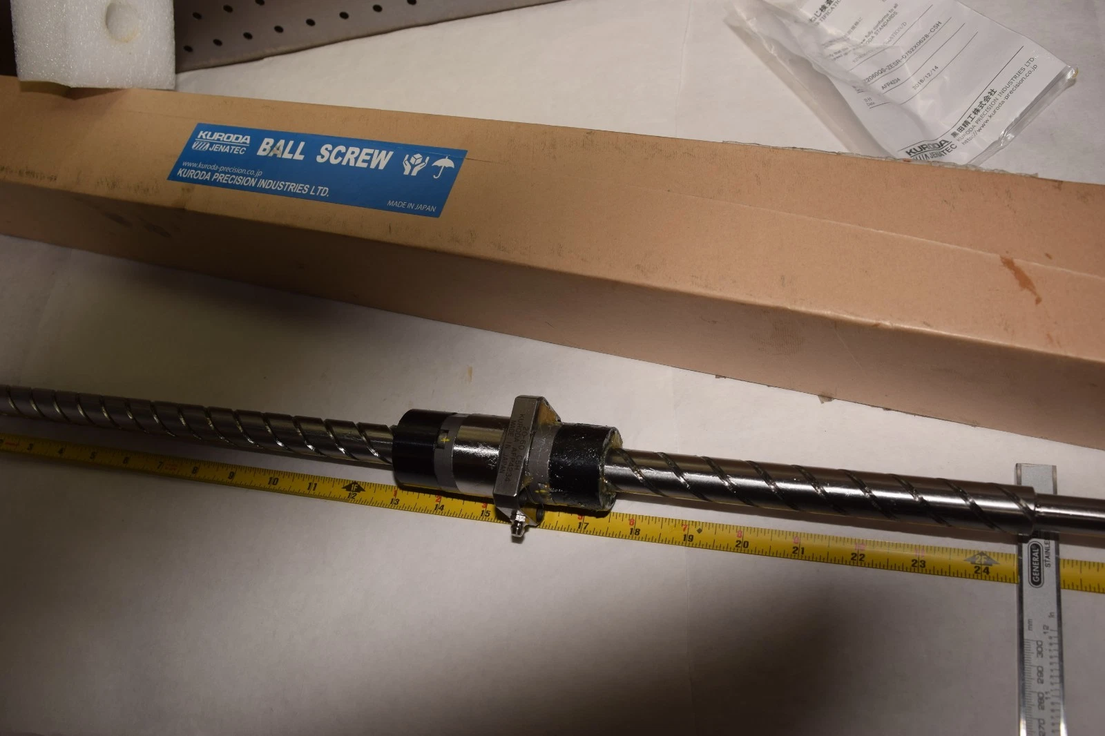 KURODA Ball Screw GZ2060QS-ZESR-0752-X0628-C5H 20-60 C5H  AFP4234 20mm 24.5" NEW
