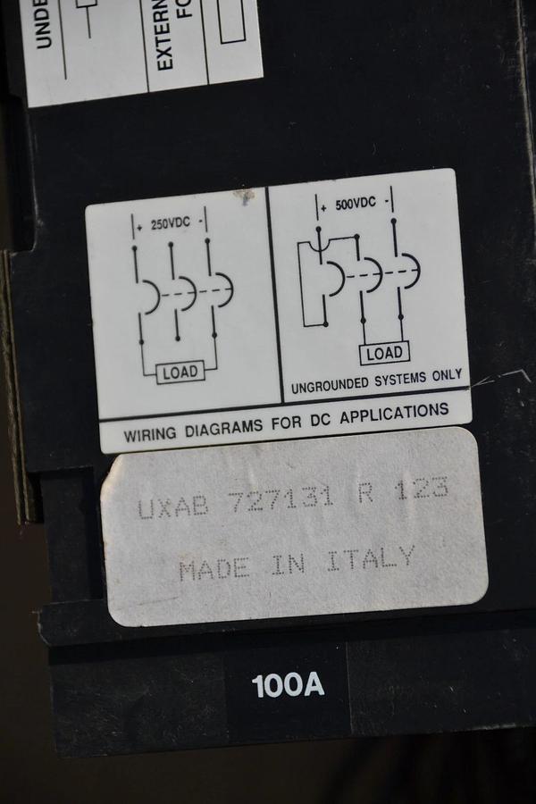 Used ABB BREAKER UXAB 727131 R 123 UXAB727131R123 SR-71 ES 100 AMP A 100A 100AMP 3P