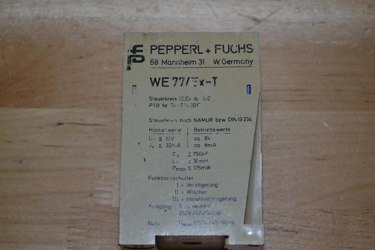 Used PEPPERL & FUCHS WE74/EX-T WE74EXT Relay
