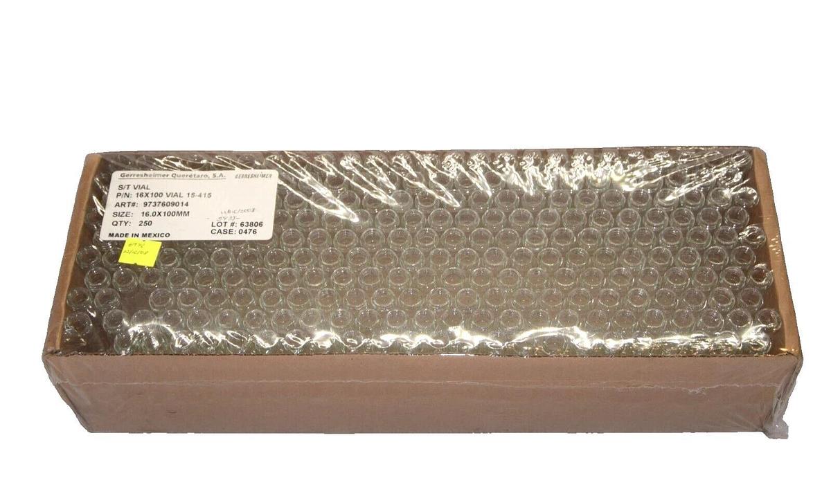 Used (NEW - Approx 245) GERRESHEIMER 16x100VIAL 15-415 16 x 100mm Glass Vials