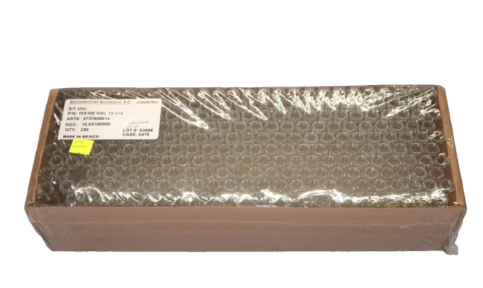 Used (NEW - Approx 245) GERRESHEIMER 16x100VIAL 15-415 16 x 100mm Glass Vials