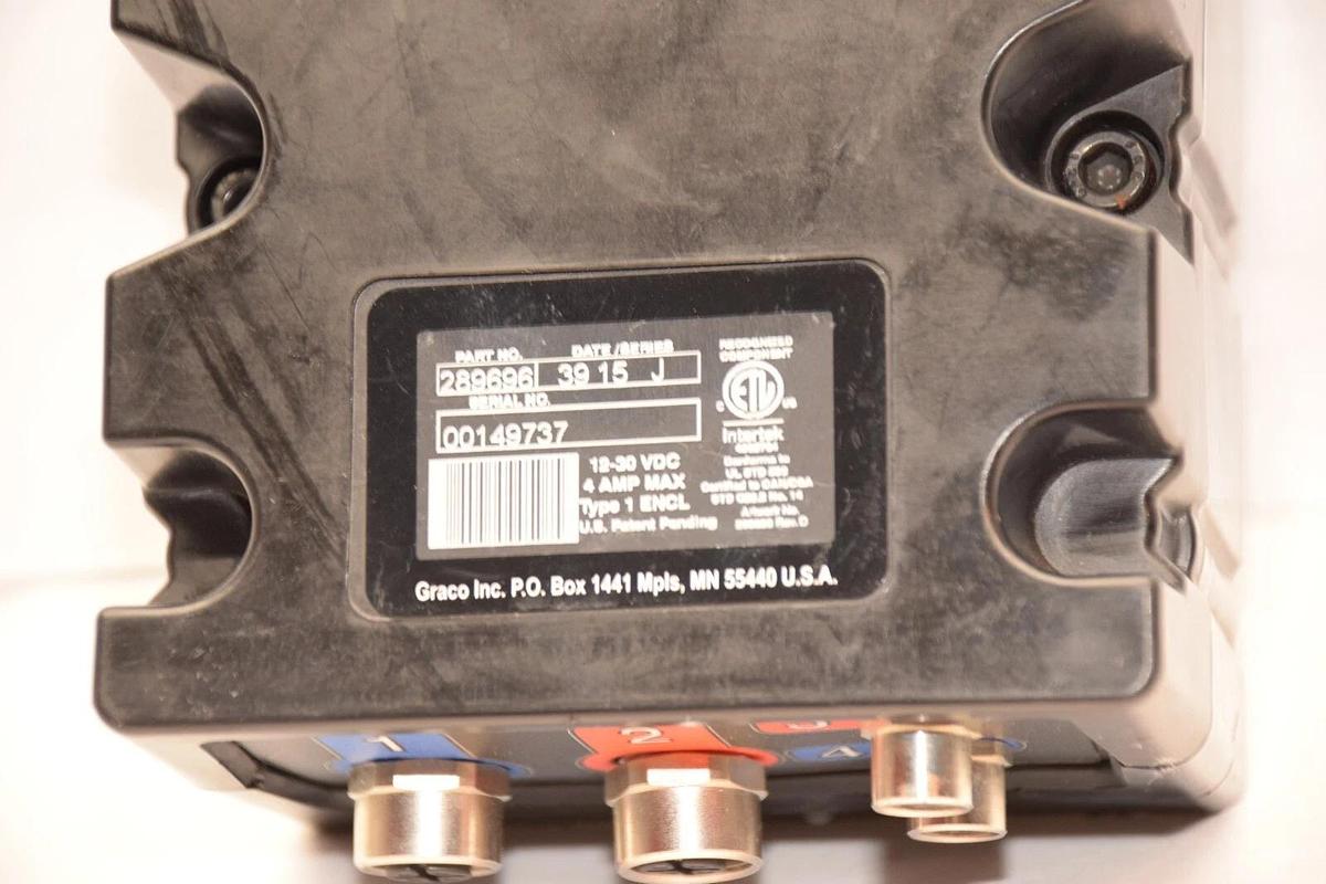 Used Graco Fluid Control Module Cube 289696 12-30vdc 4a Type 1 Enclosure