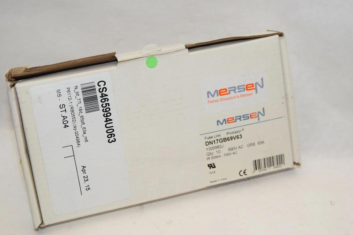 *ONE* FERRAZ SHAWMUT GRB17D08/63 DN17GB69V63 690Vac 63A 63 Amp A Protistor NEW