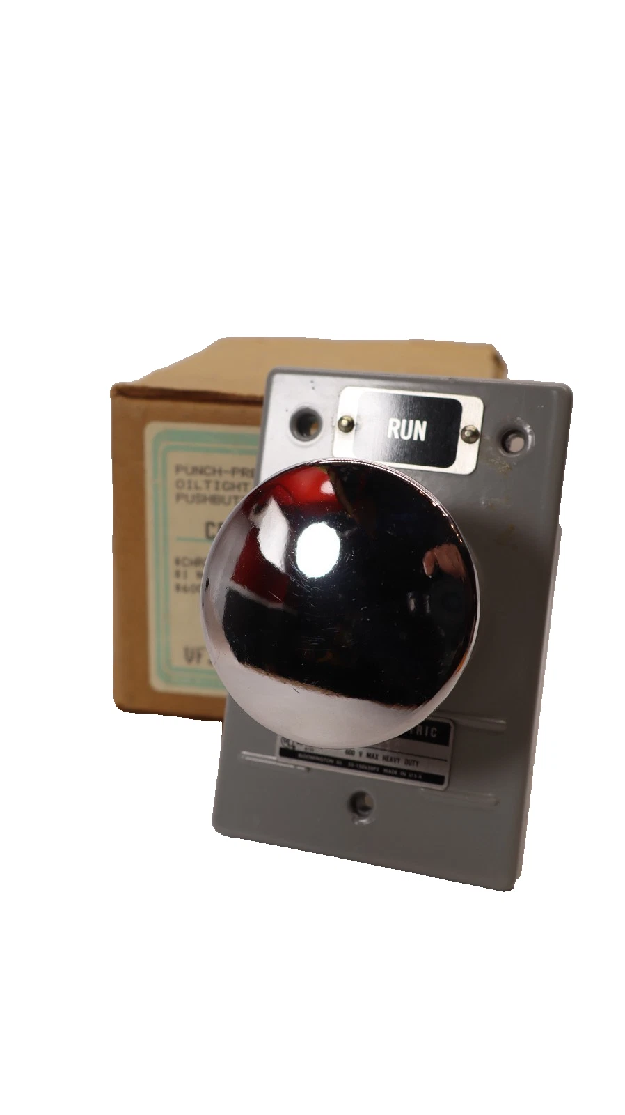 General Electric / GE CR2940NP611C 600Vac Punch-Press Pushbutton , Chrome (New)