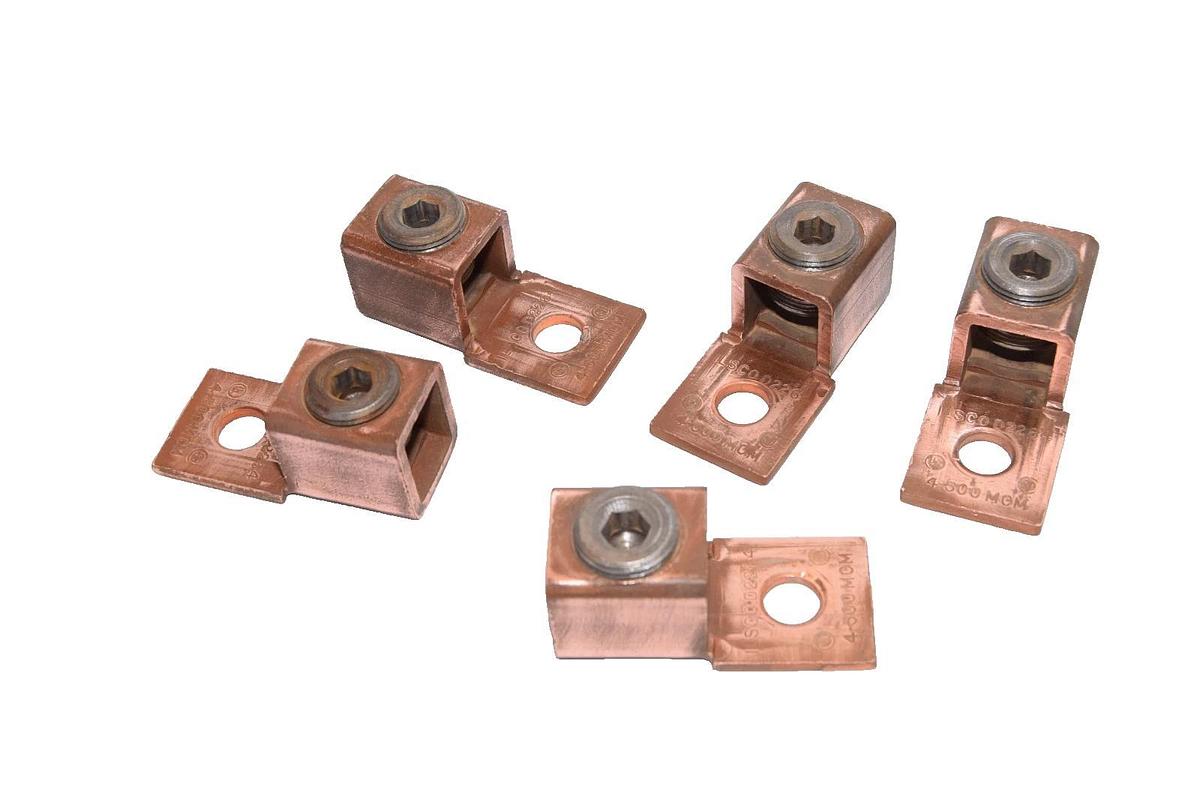 Used Ilsco D2264 4-500MCM Solid Copper Lugs (Lot of 5)