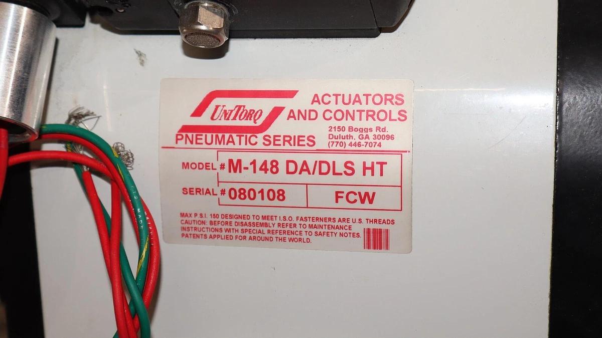 (NEW) UNITORQ M-148 DA/DLS HT Actuator W/Valve B8L1-SW-STD & 8551 A001 MS size 1