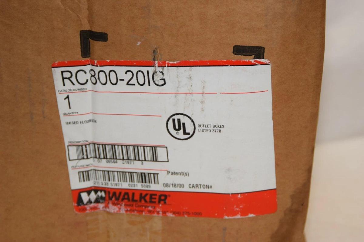(NEW) WALKER RC800-20IG RC80020IG RC800 20IG Raised Floor Box