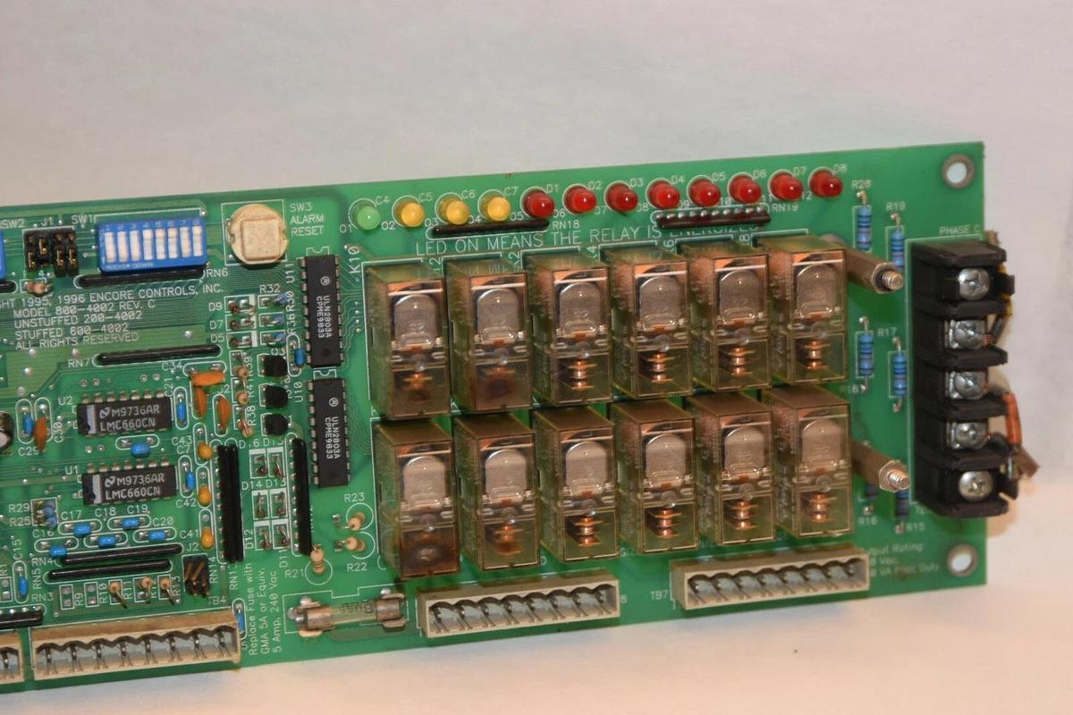 Used ENCORE CONTROLS INC 800-4002 REV C 200-4002 600-4002 Board
