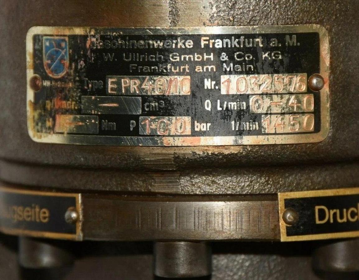 (NEW) MASCHINENWERKE FRANKFURT EPR40/10  EPR40 10  Hydraulic Pump
