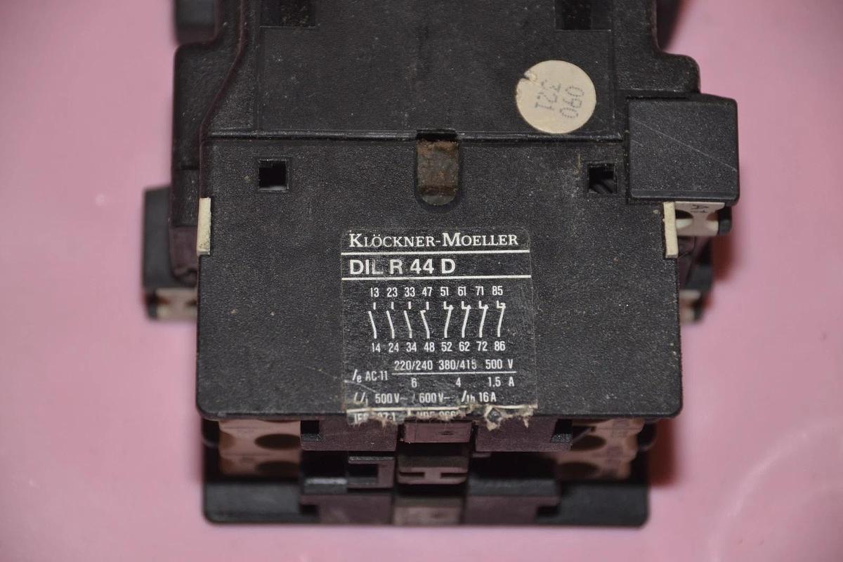 Used KLOCKNER MOELLER CONTACTOR DIL R 44 D DILR44D 115V 115 V 60 HZ