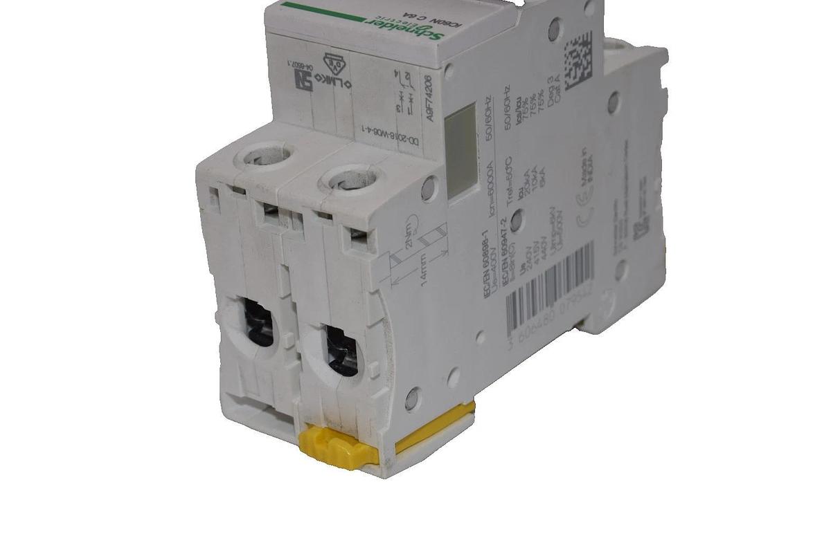 Used SCHNEIDER ELECTIRC iC60N C 6A  ic60NC6A 2 Pole 2P 400V Miniature Circuit Breaker