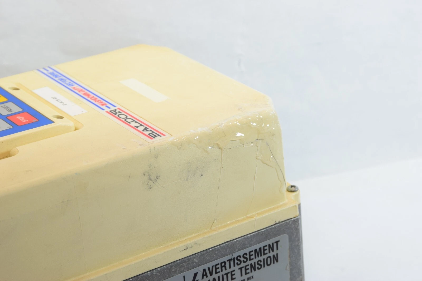 Used BALDOR ZD18H402-W 460Vac 3Ph 50/60Hz Washdown Duty Vector Drive *Cracked Case*