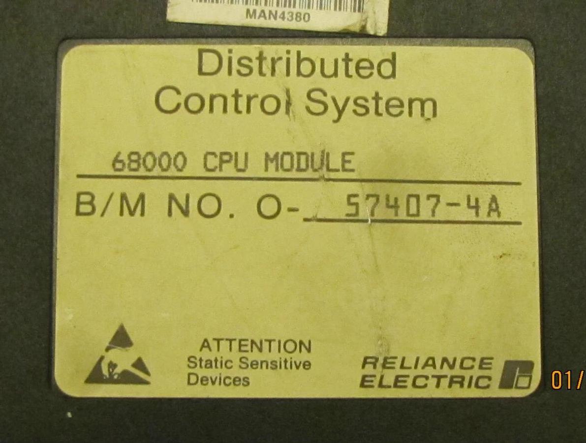 Used RELIANCE ELECTRIC PROCESSOR 57407 0-57407-4A 0 57407-4A 4A