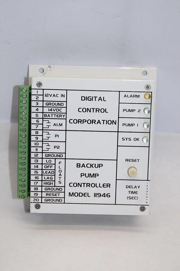 Used DCC DIGITAL CONTROL Backup Float Switch Pump Controller 11946 120V