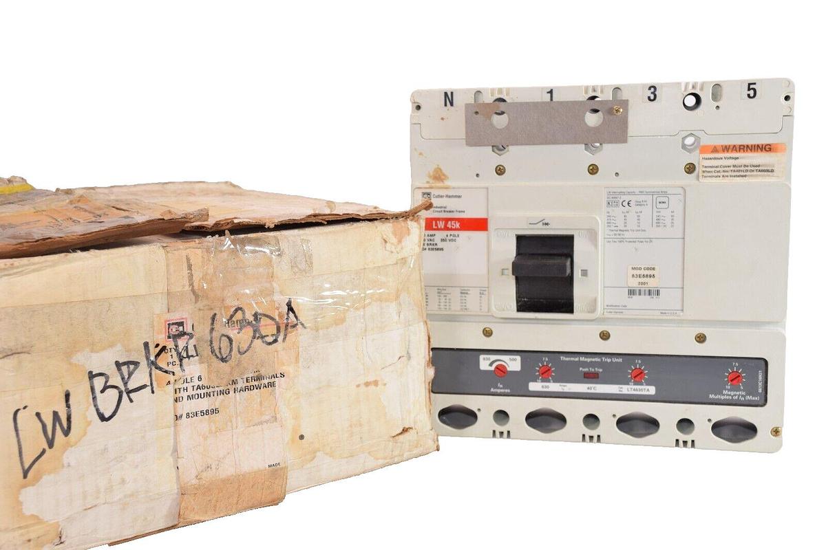 (New) Cutler Hammer LWBRKR  LW 45k 4P 630 amp LT4630TA 83E5895 LW45k Breaker