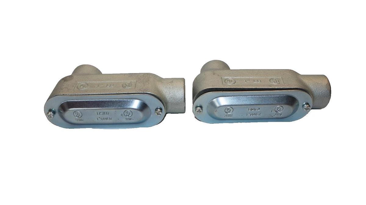 (NEW - Lot of 2) XHHW 1" LB Elbow Conduit Body