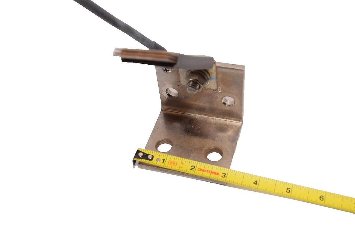 Used Xibar Buss Ground Strap Bracket BB-2885 C 2-1/2" x 3" x 1/4" 5-1/2" Strap Copper