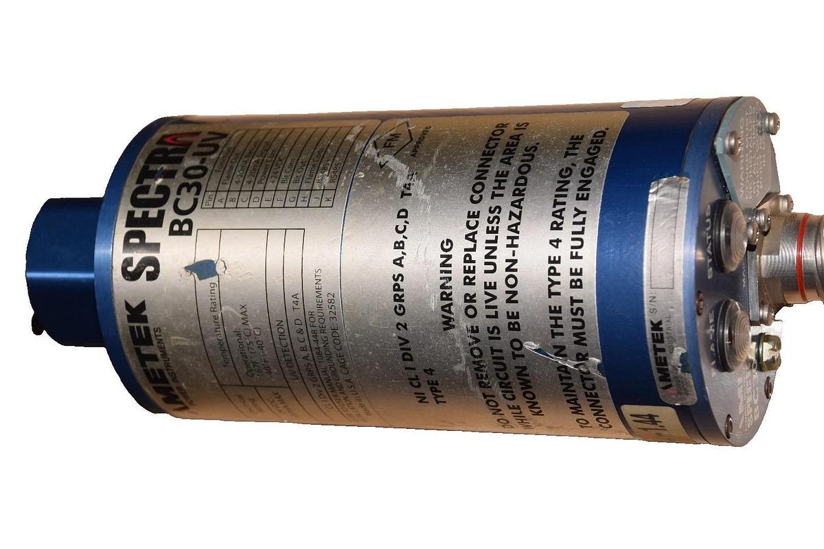 Used AMETEK Spectra  Flame Sensor BC30-UV BC30 BC30UV  VER 1.44