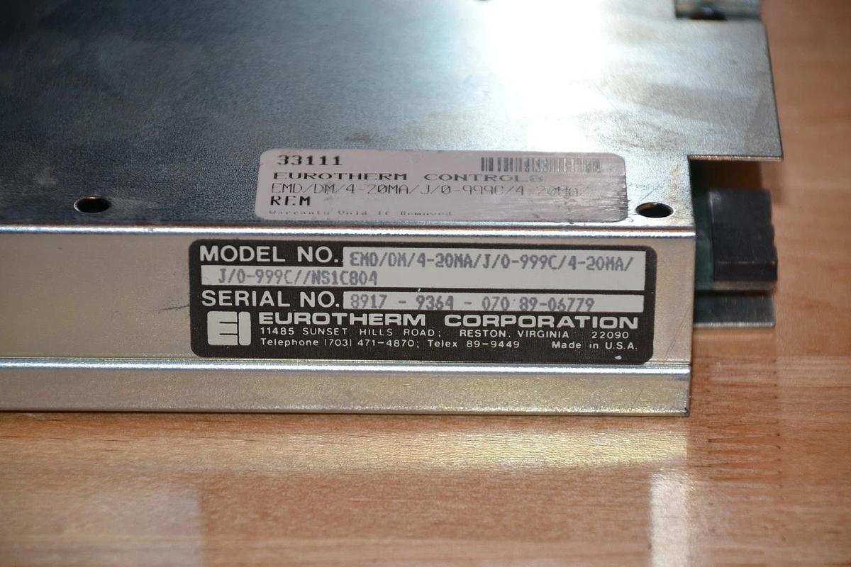 Used EUROTHERM CONTROLS  EMD/DM/4-20MA/J/0-999C/4-20MA/J/0-999C//NS1C804
