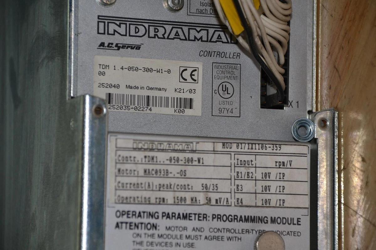 Used Indramat AC Servo Power Supply TDM1-050-300-W1 TDM 1.4-050-300-W1-0 MAC093B-.-0S