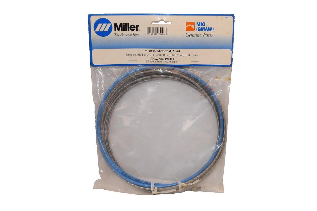 Miller 129179 , GA21C / MWG21C / GA20C MIG Gun Liner .030/.035x15Ft (New)