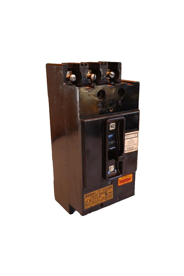 Used Trumbell 100Amp Circuit Breaker ATB32100 125-250VDC 250VAC 3 Pole USA