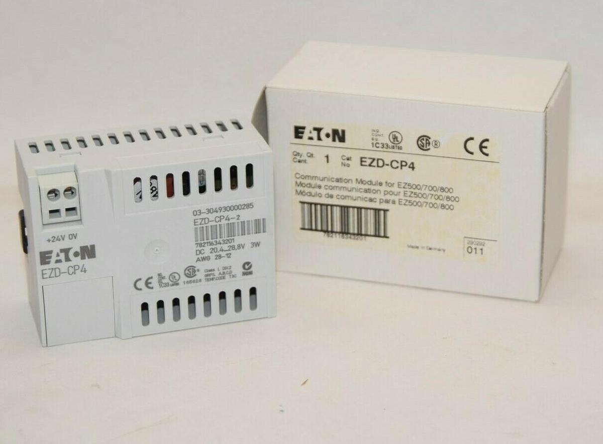 NEW) EATON EZD-CP4 EZDCP4 EZD-CP4-2 20.4-28.8V 3W 28-12Awg Communication Module