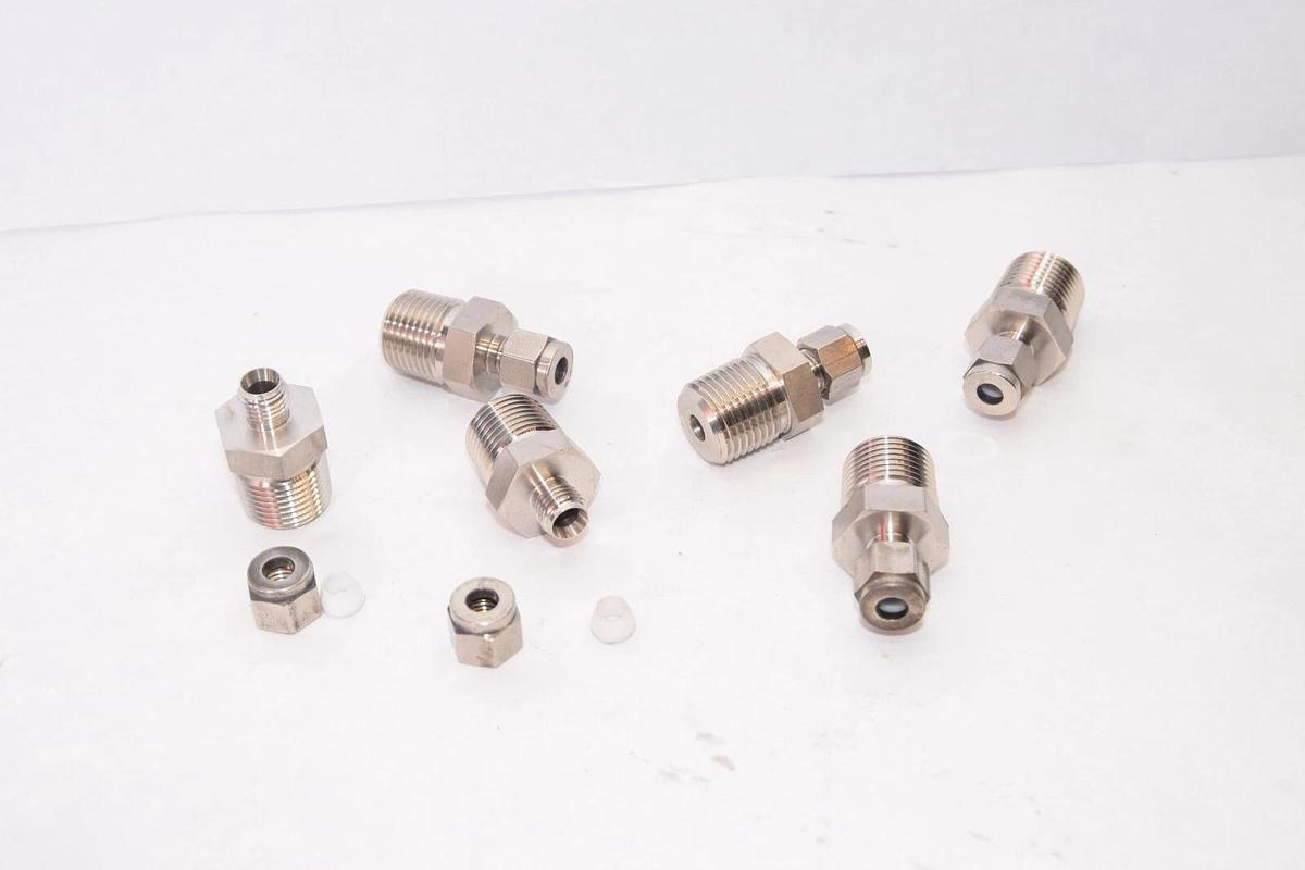 (NEW -Lot 6) SS316 SS 316 1/4" x 1/2" NPT Nylon Straight Connector