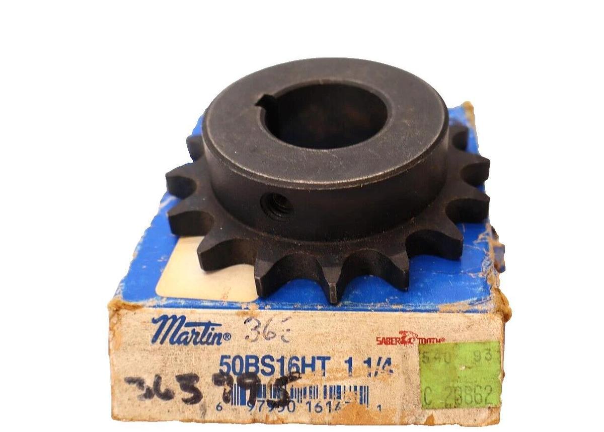 (NEW) MARTIN 50BS16HT 1-1/4" Bore Sprocket