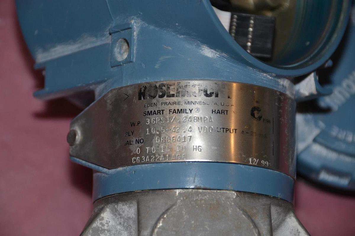 Used ROSEMOUNT 3051 CG3A22A1AC6 SMART TRANSMITTER 3051CG3A22A1AC6 03031-0332-0003