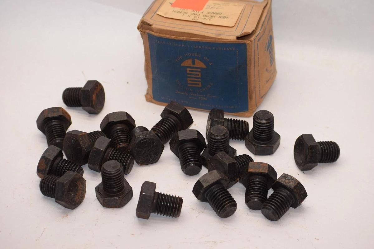 (NEW - Box 20) THE HOUSE OF A MILLION SCREWS 3/4-10 x 1 Grade 5 Hex Head Screw