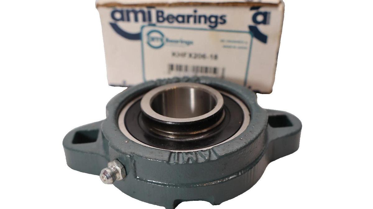 AMI BEARINGS KHFX206-18 , KHFX20618 FX206 2-Bolt Flange Bearing (NEW)