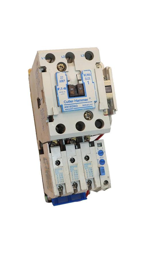 Cutler-Hammer Eaton Starter AN16DN0 Size Sz 1 600V 27A 27 Amp 120v coil H2010