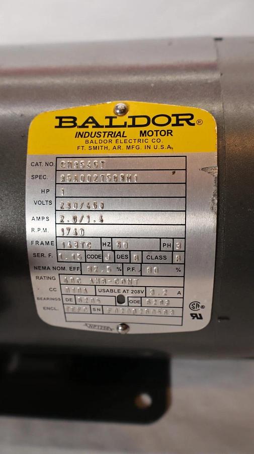 BALDOR CH3546T 1Hp 230/460V 2.8/1.4A 1740rpm Industrial Motor *NEW - READ*