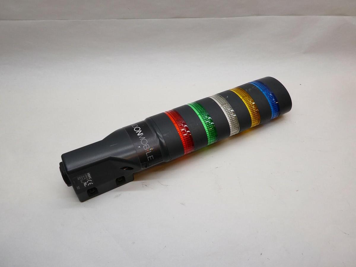 Used IDEC LD6A-W Flashing Signal Stack Light 24v w/ Red, Green, White, Amber, Blue