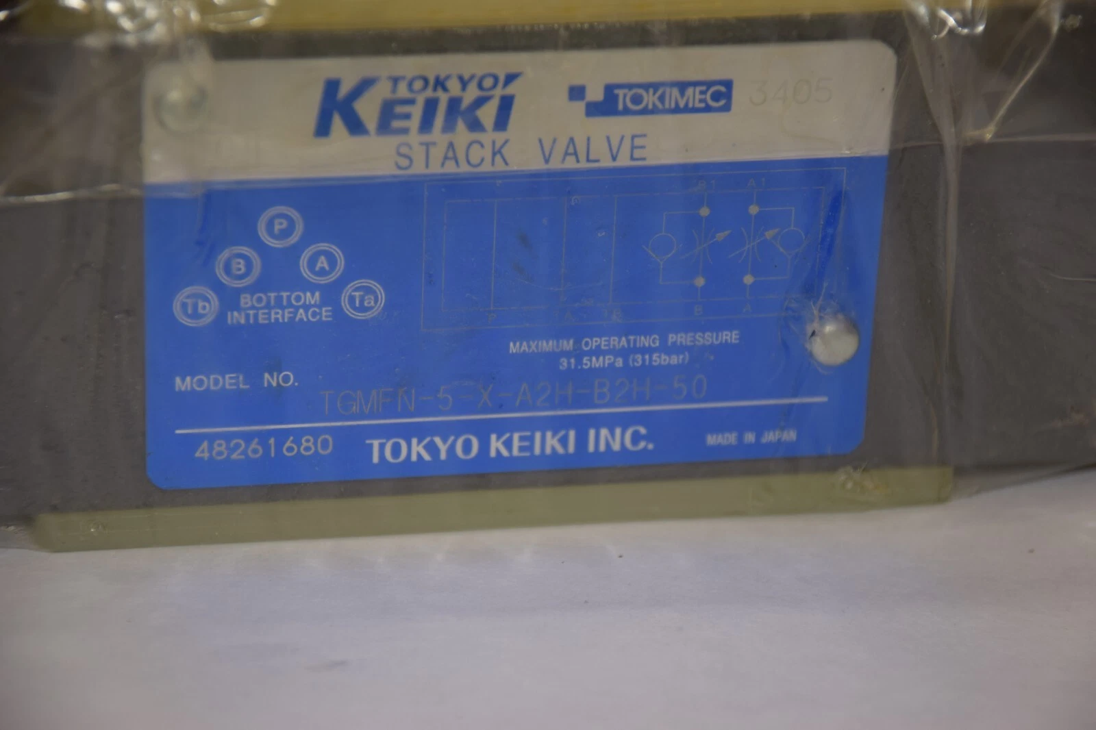 (NEW) Tokyo Keiki Tokimec Stack Valve TGMFN-5-X-A2H-B2H-50 TGMFN5XA2HB2H50