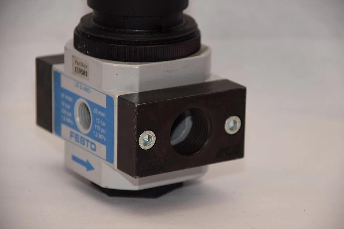 (NEW) FESTO 159581 LR-D-MIDI 12/16 bar 230/175 psi Pressure Regulator