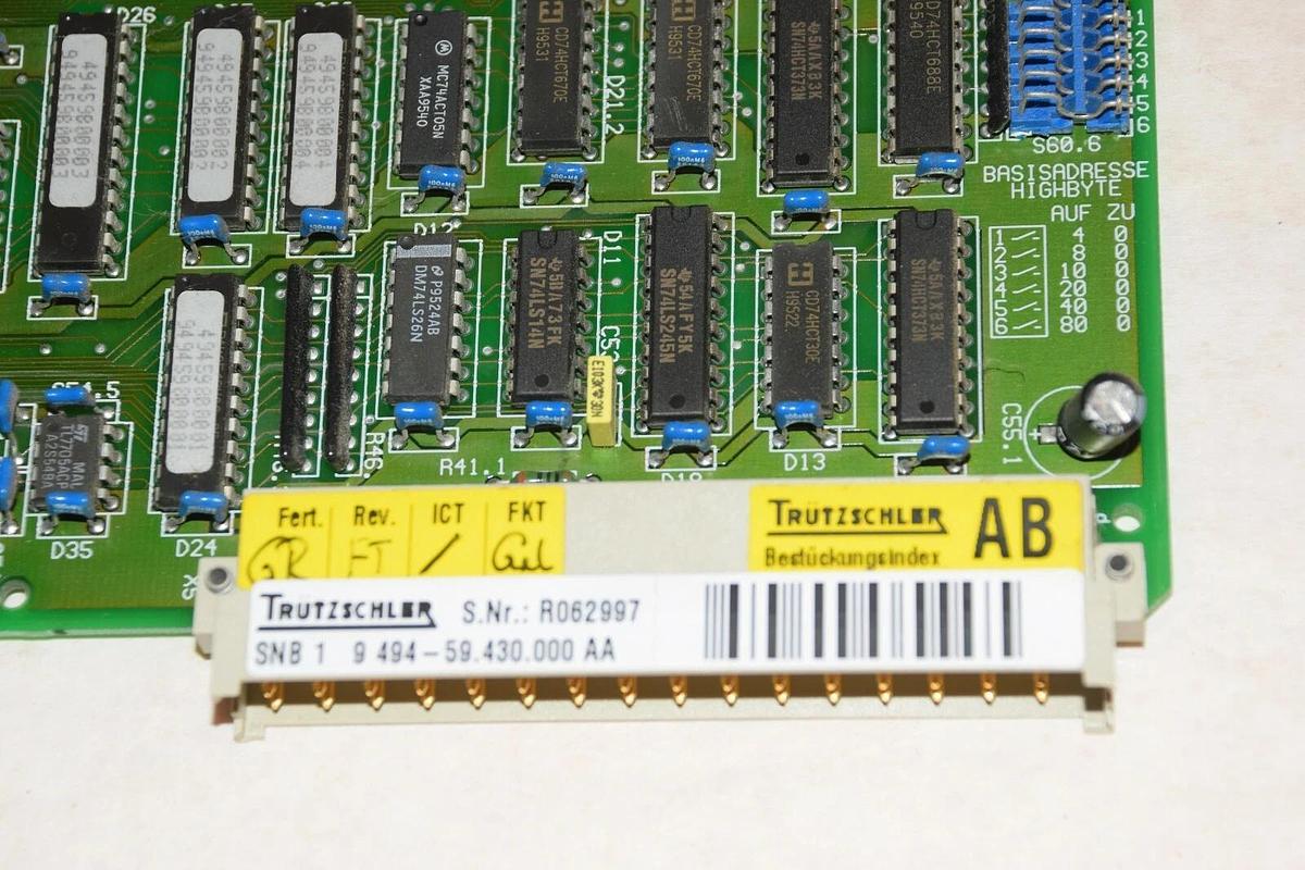 Used Trutzschler PLC Module SNB 1 9 494-59.430.000 AA  PCB Board SNB1