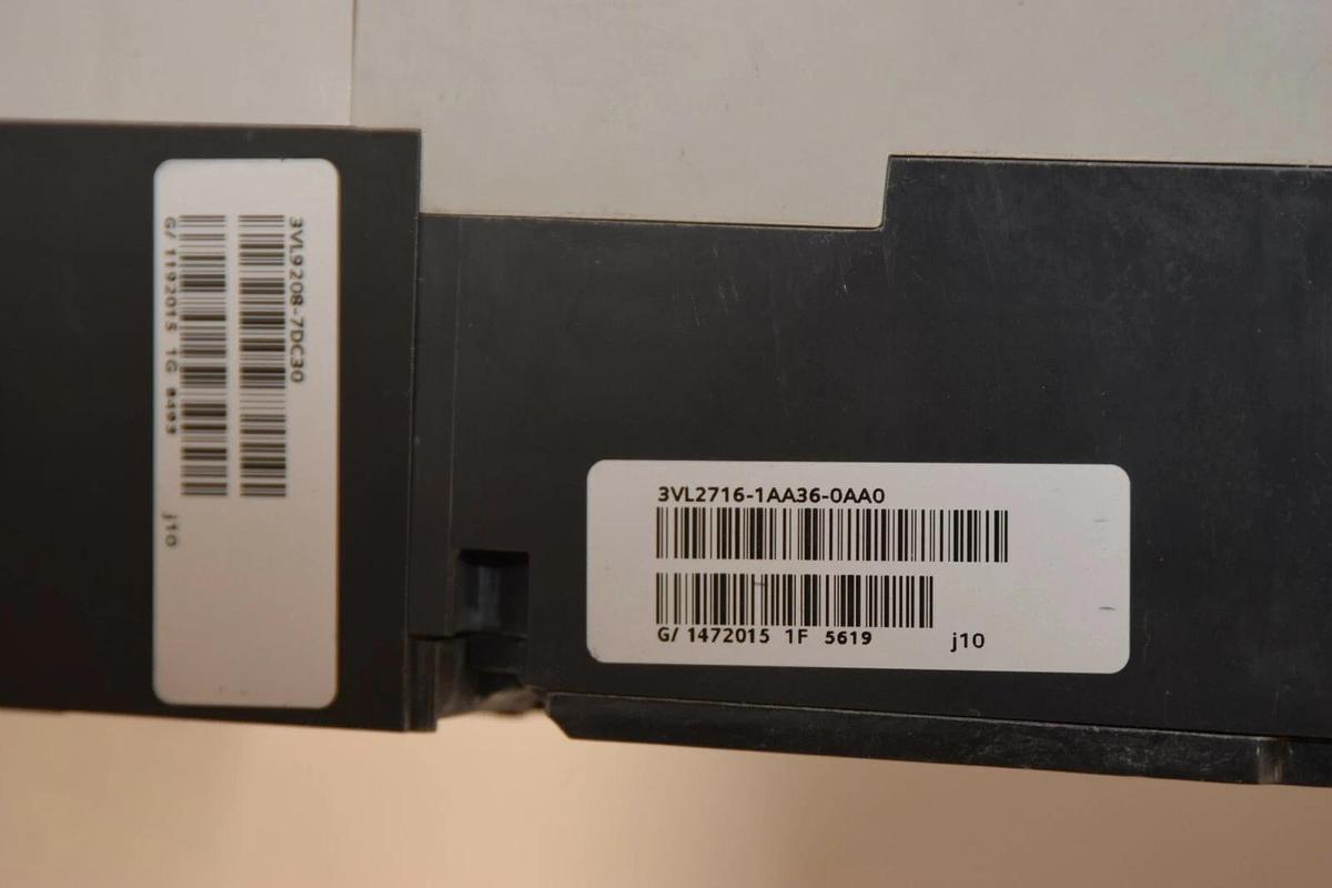 Used Siemens Vl160 80a Circuit Breaker 80 Amp 3VL2716-1AA36-0AA0  3VL9208-7DC30