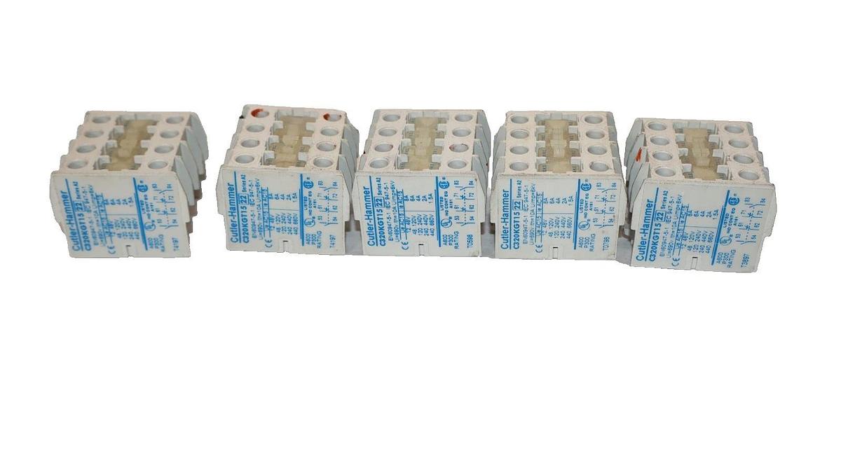 Used Cutler-Hammer Eaton Contact C320KGT15 22 600V 10A 10 Amp 3P (Lot of 5)