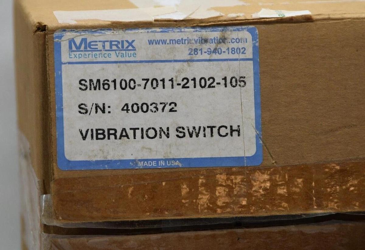 Metrix Vibration Switch Monitor SM6100-7011-2102-105 115vac 1FET (NEW)