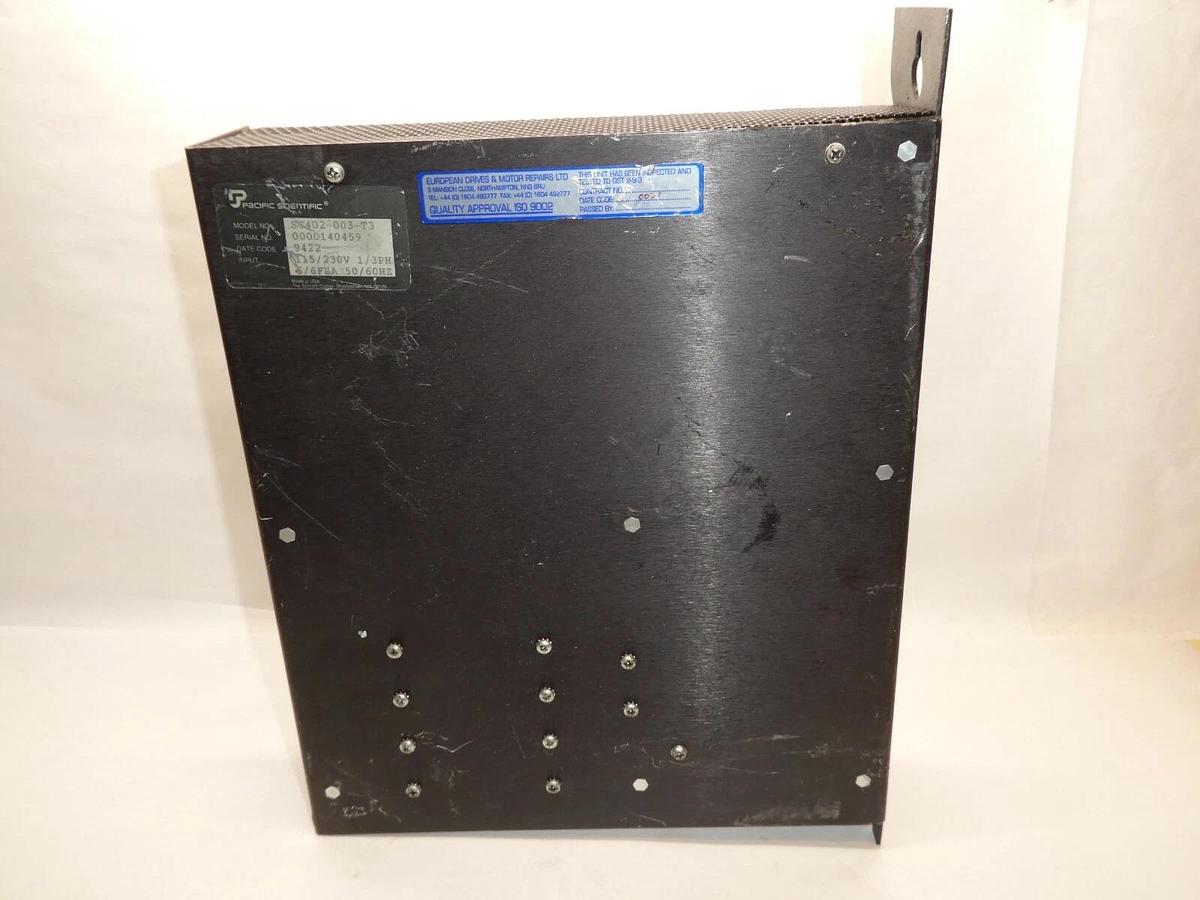 Used PACIFIC SCIENTIFIC SC402-003-T3 115/230V 1/3ph 50/60Hz Servo Controller