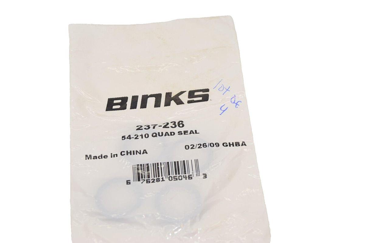 (NEW - Pack of 4) BINKS 237-236 , 237236 Quad Seal