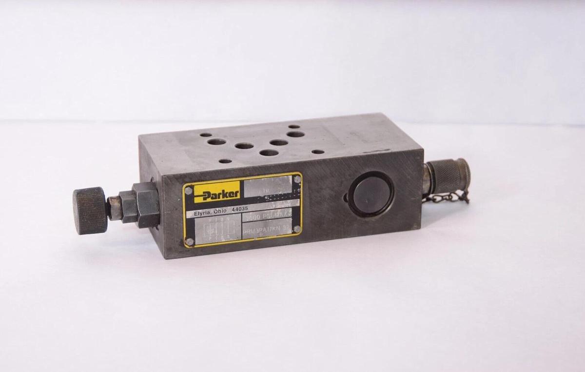 Used PARKER PRM3PA17KN32 3000psi Manapak Hydraulic Pressure Reducing Valve