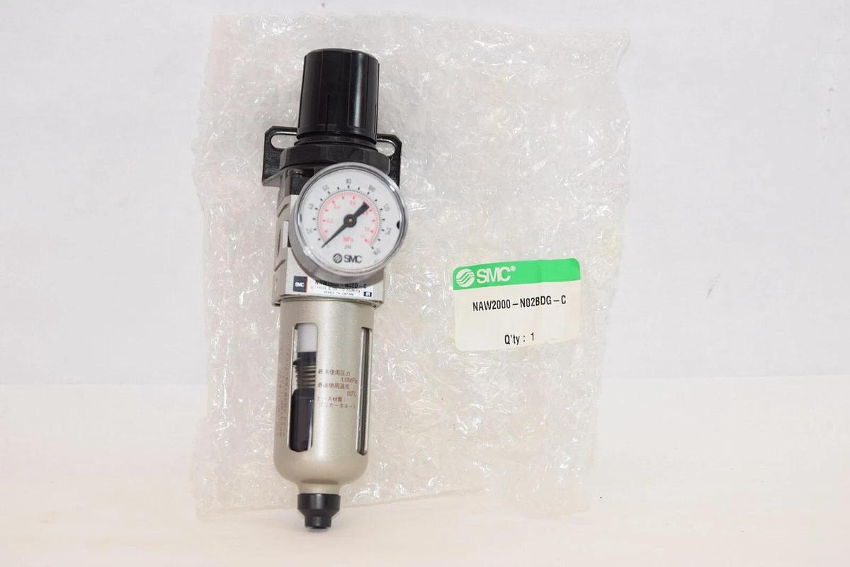 (NEW) SMC NAW2000-N02BDG-C Pneumatic Filter Regulator