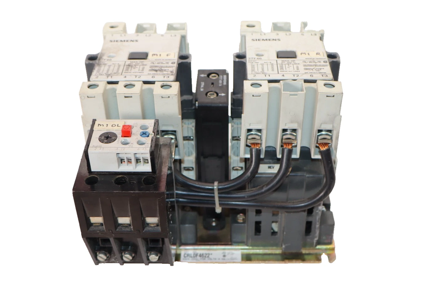 Used Siemens Reversing Starter Contactor CRL0F4622 24vdc Coil (Damaged)